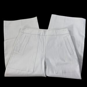 Spanx Wide leg Crop stretch Pants Women's Pull On size M White